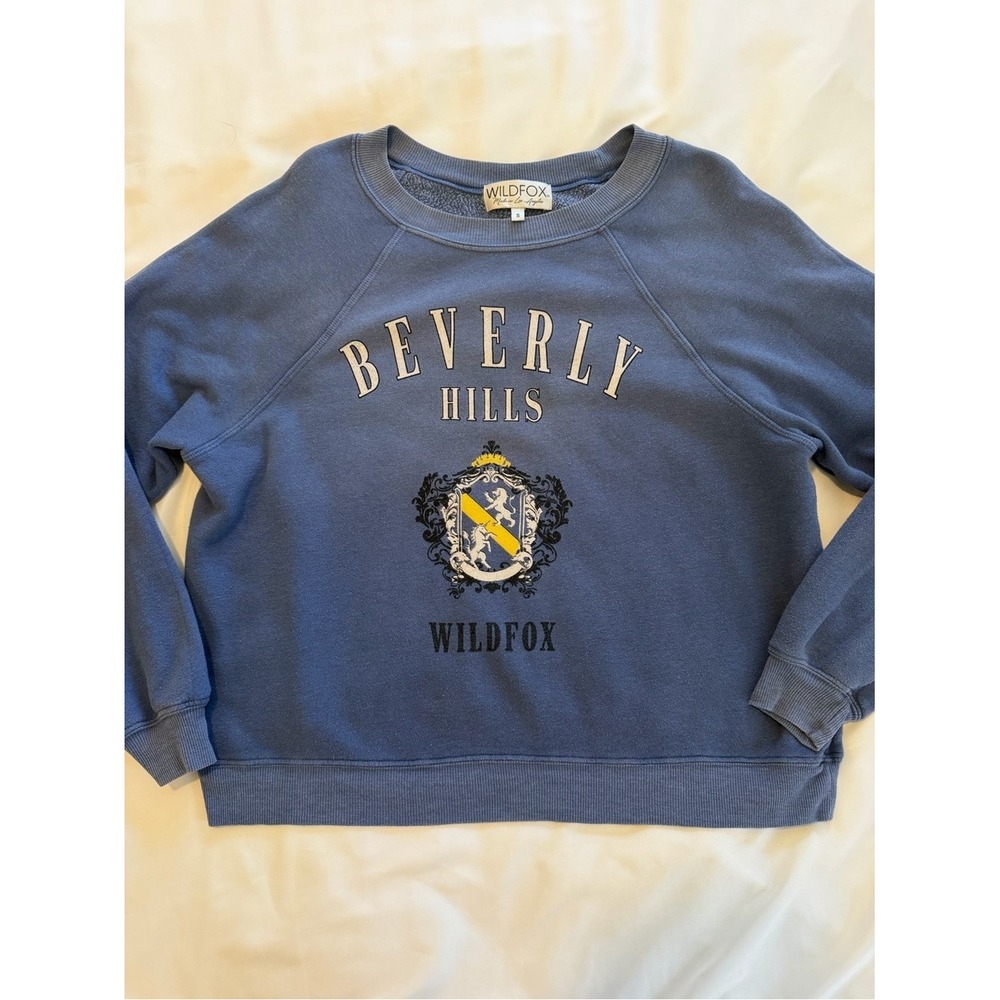Wildfox Beverly Hills Graphic Crewneck Sweatshirt Size Small